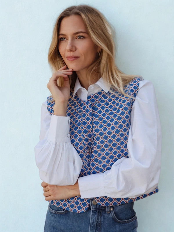 Gilet Annick Bleu Bahaar Paris