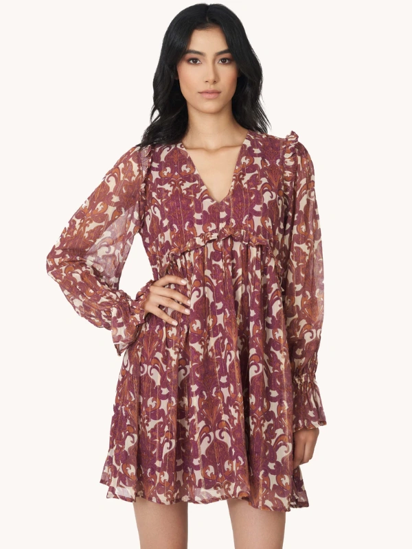 Robe Emma Bordeaux Bahaar Paris