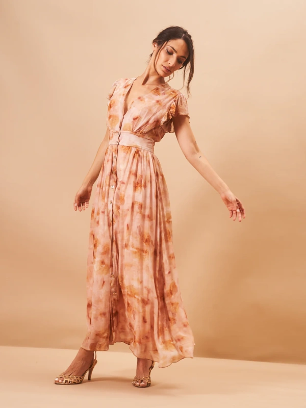 Robe Yasmine Voile Imprimée Bahaar Paris