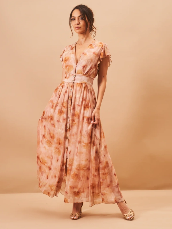 Robe Yasmine Voile Imprimée Bahaar Paris