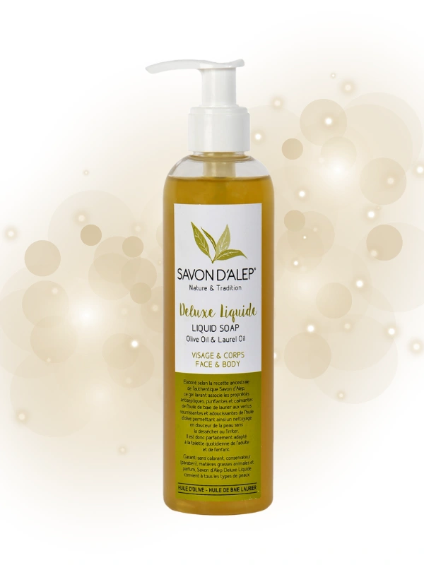 Savon-d'Alep-Liquide-Deluxe-Laurier-250ml-Aromessence