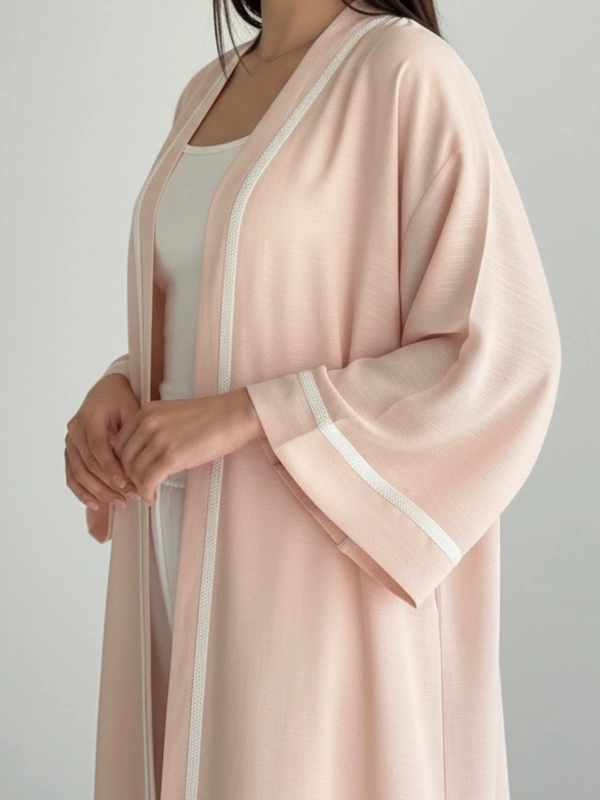 Maison HL Couture_Kimono rose poudré avec sfifa