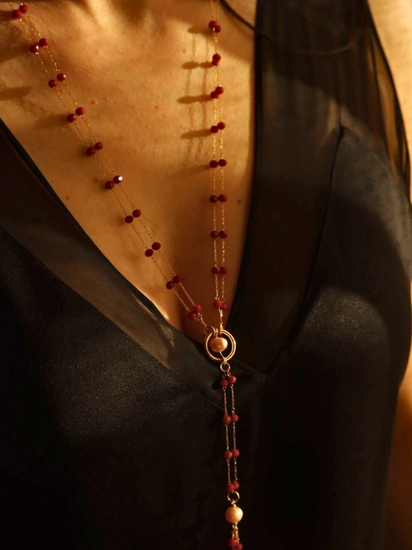 Sautoir Maddalena Magenta Jewellery (3)