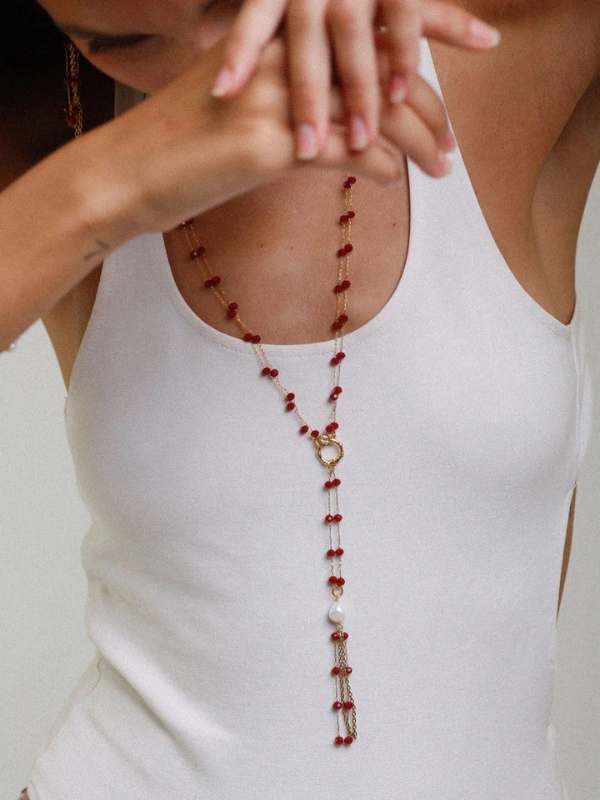 Sautoir Maddalena Magenta Jewellery (3)