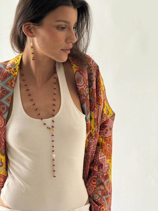 Sautoir Maddalena Magenta Jewellery (3)