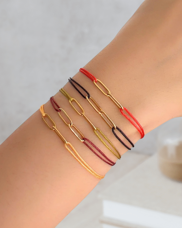 Bracelet Cordon- Fall palette - Doré