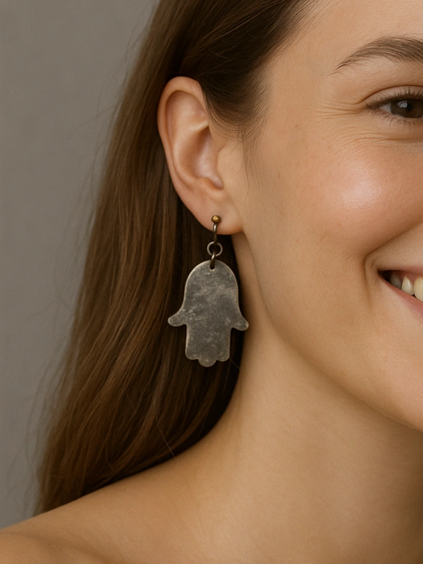 Boucles d'Oreilles Khmissa RK Création﻿