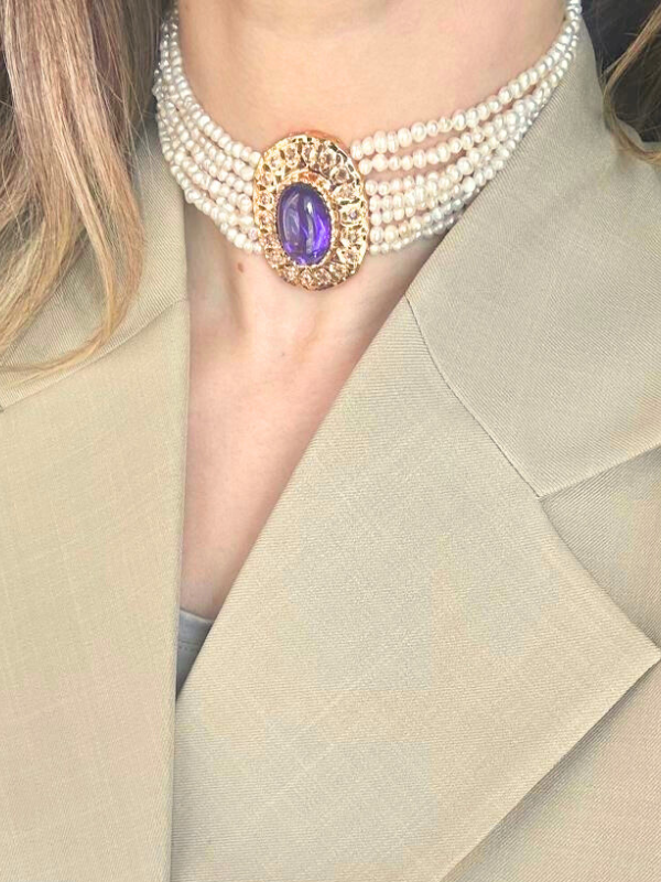 Choker Nuit d’Orchidée