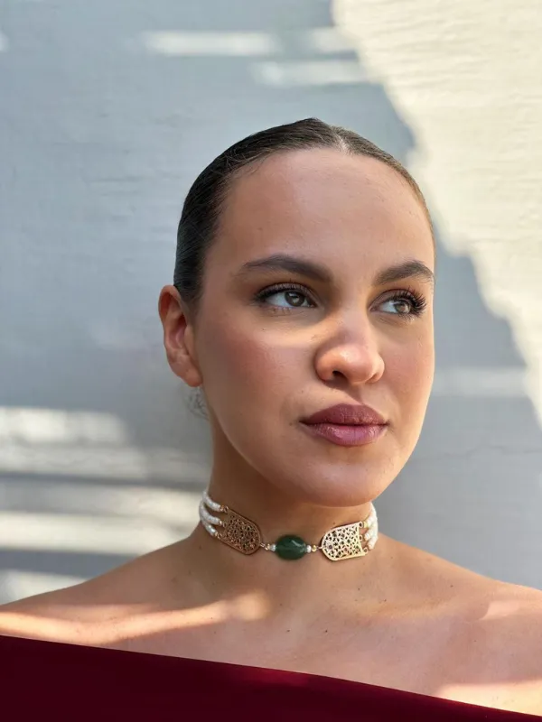 Choker-double-pendentifs-AVA-JEWELRY