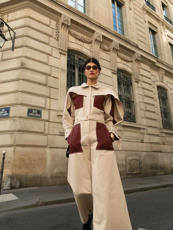 Combinaison cape Jacqueline Beige – Image 6