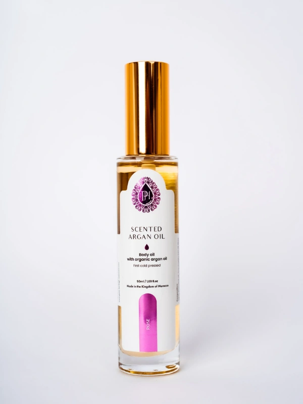 Huile d’argan parfumée à Rose 1
