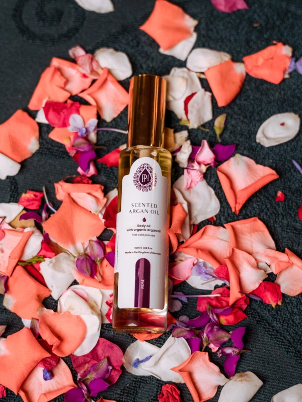 Huile d’argan parfumée à Rose 2