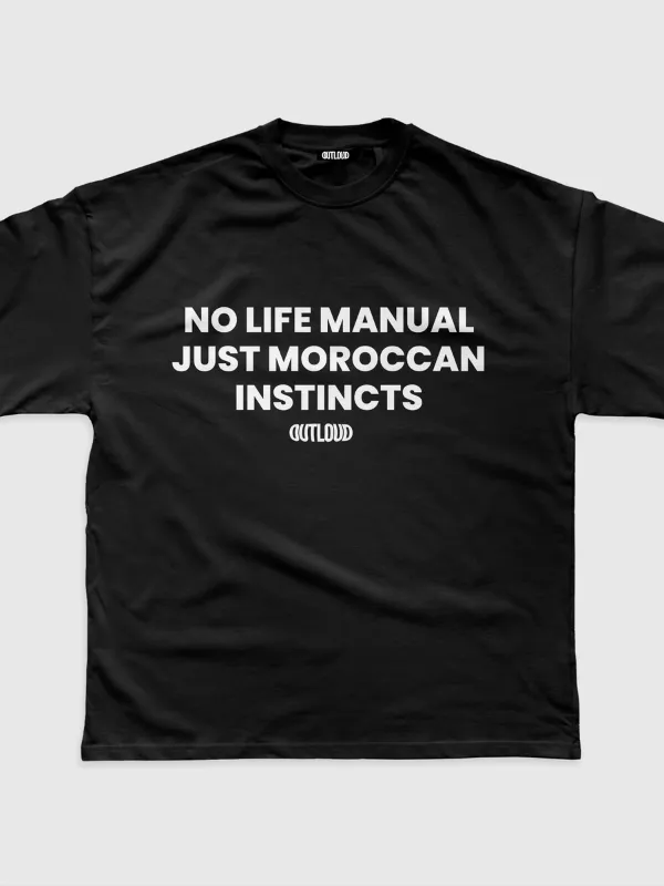 T-shirt-NO-LIFE-MANUAL-OUTLOUD