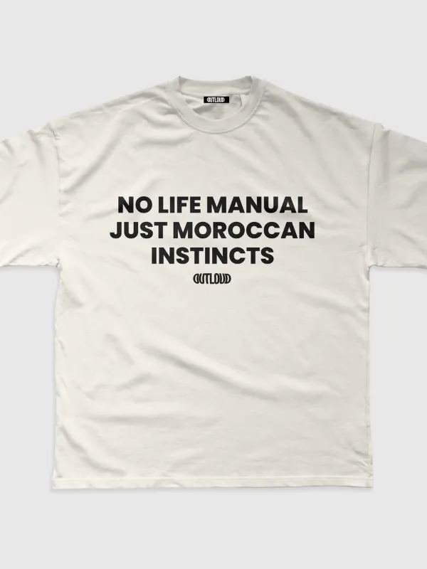 T-shirt-NO-LIFE-MANUAL-OUTLOUD