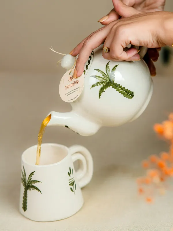 Ensemble-Theiere-et-mugs-palms-vert-Mamatifa