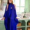 Robe-Gandoura-Satinee-bleu