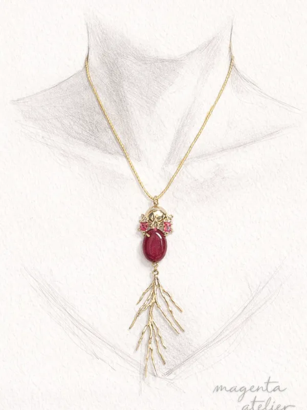 Sautoir-Medusa-Magenta-