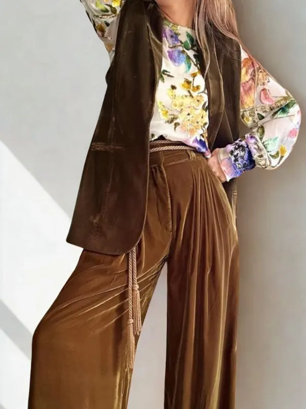 Gilet-velours-Alma-Marron