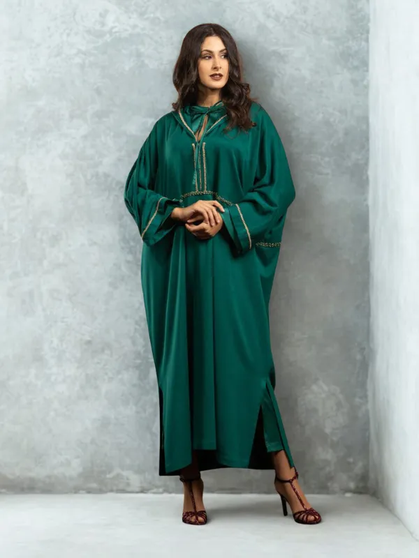 JELLABA-SHEMSI-VERT-ROYALE-INOUCHKA