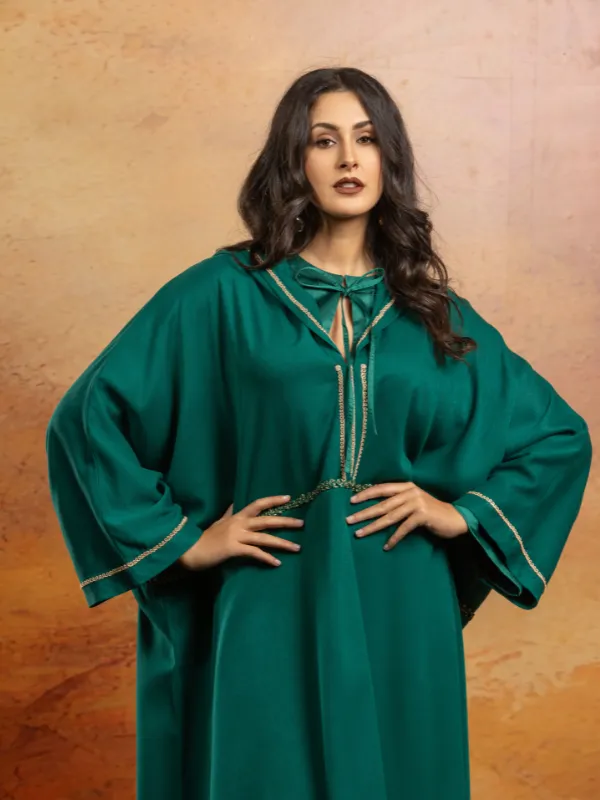 JELLABA-SHEMSI-VERT-ROYALE-INOUCHKA