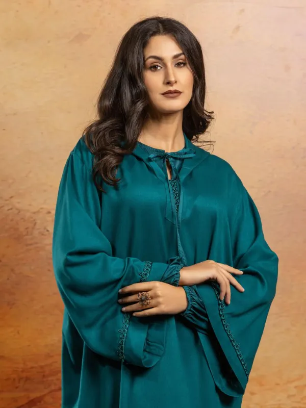 Jellaba-Nouha-Vert-Canard-INOUCHKA