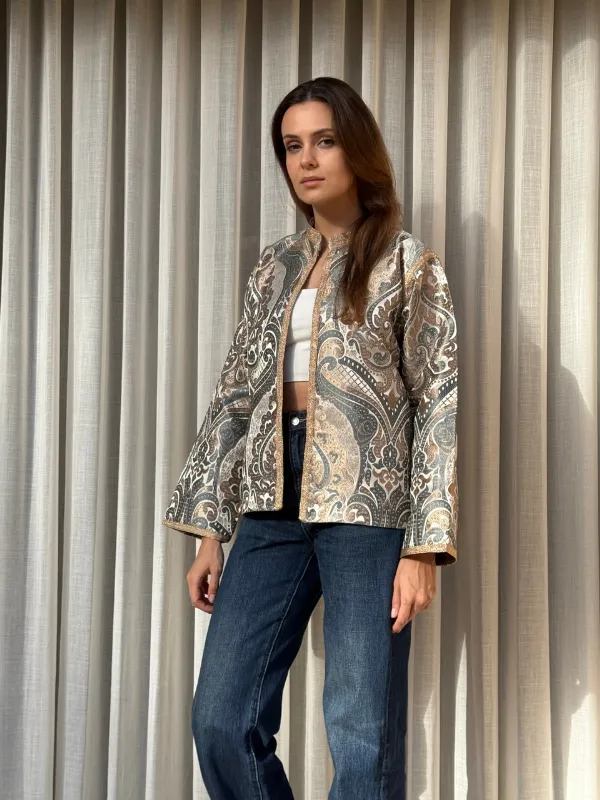 Veste-Brocart-Bleue-Maison-Orientouch