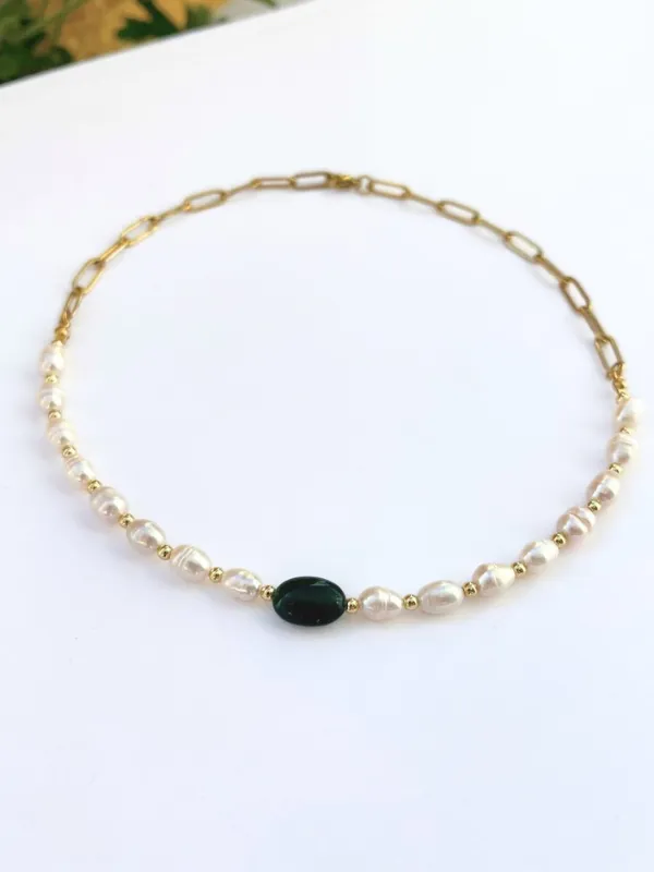 Choker-Agate-Verte-et-Joher-Moroccan-Concept