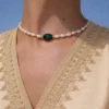 Choker-Agate-Verte-et-Joher-Moroccan-Concept