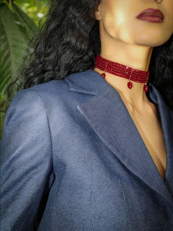 Choker-Safia-Bordeaux-AVA-Heritage-