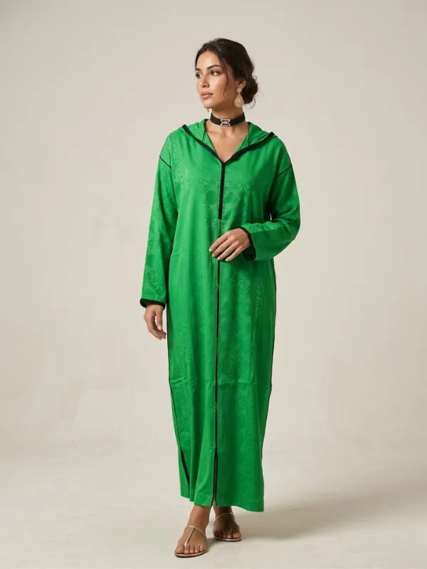 Djellaba-Vert-eclatant-Noualis