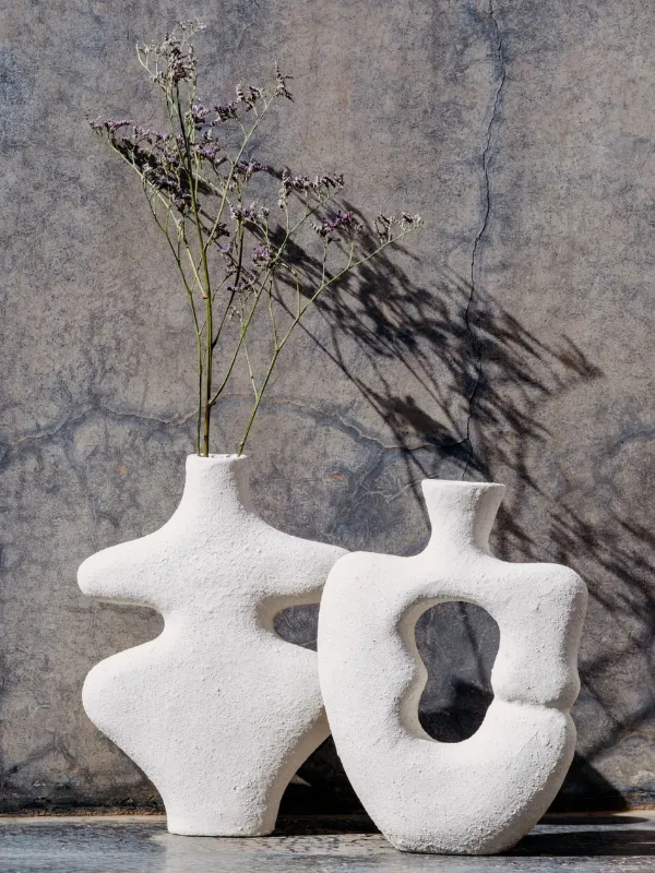 Duo-de-vases-Miro-Matisse-Blanc-Brut-Casamellul