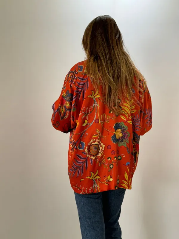 Haori-en-soie-Magenta-