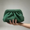 Pochette Velours Texturé Vert Émeraude ÏRTHY Brand