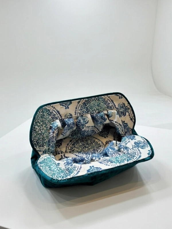 Pochette velours vert émeraude – Image 3