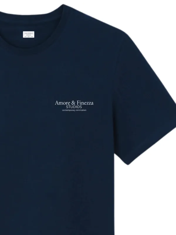 Essential-T-shirt-bleu-marine-Amore-Finezza-