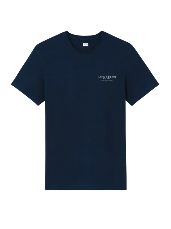 Essential-T-shirt-bleu-marine-Amore-Finezza-