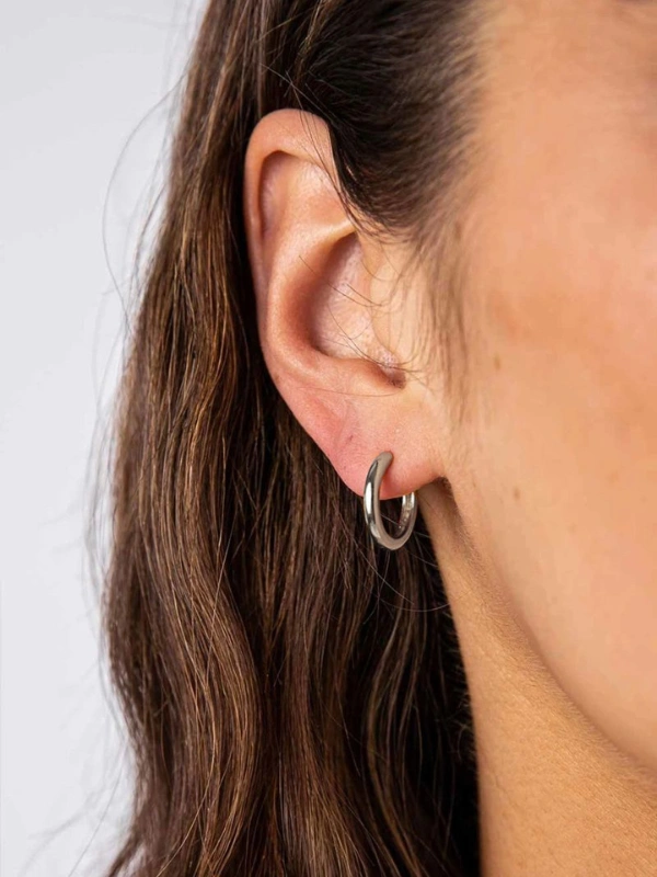 Boucles d'oreilles Créole argentée