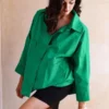 Chemise-Pur-Coton-Oversize-Vert-Sao-eleven