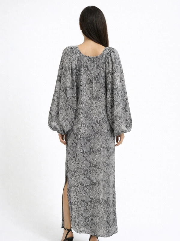 Print Gray Dress – Image 3