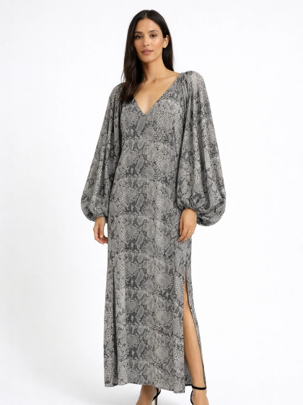 Print Gray Dress
