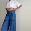 Amira Cargo Pants Cup of sea﻿