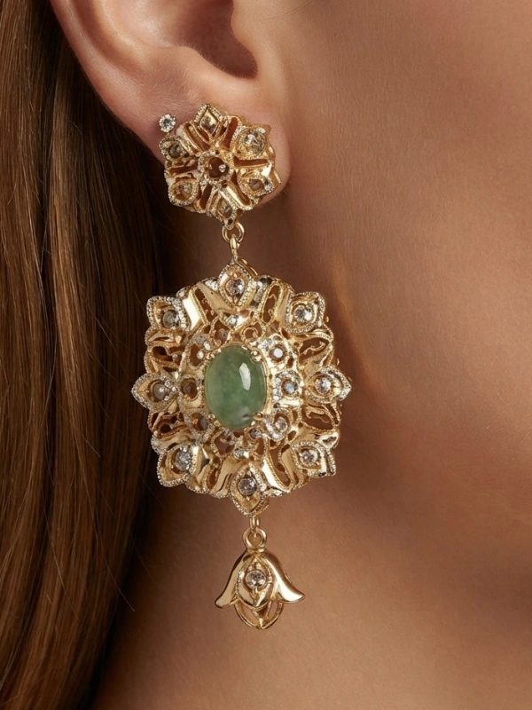 Boucles d’oreilles fleurs d’or