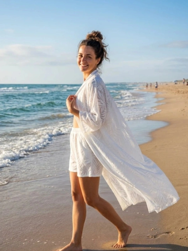 Kimono Galène Adulte blanc RJ collection﻿