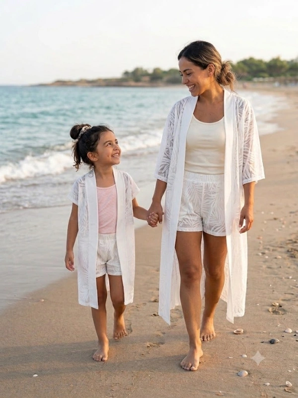 Kimono Shorty GALENE Blanc Kids – Image 3