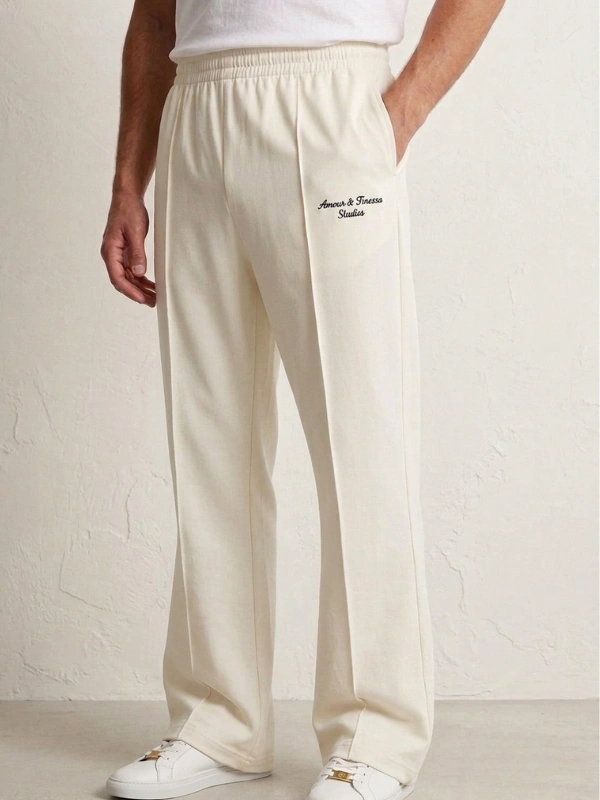 Pantalon relaxed fit - Blanc cassé Amore & Finezza Irthy