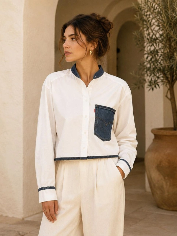 Denim shirt Blanc maison perenne irthy