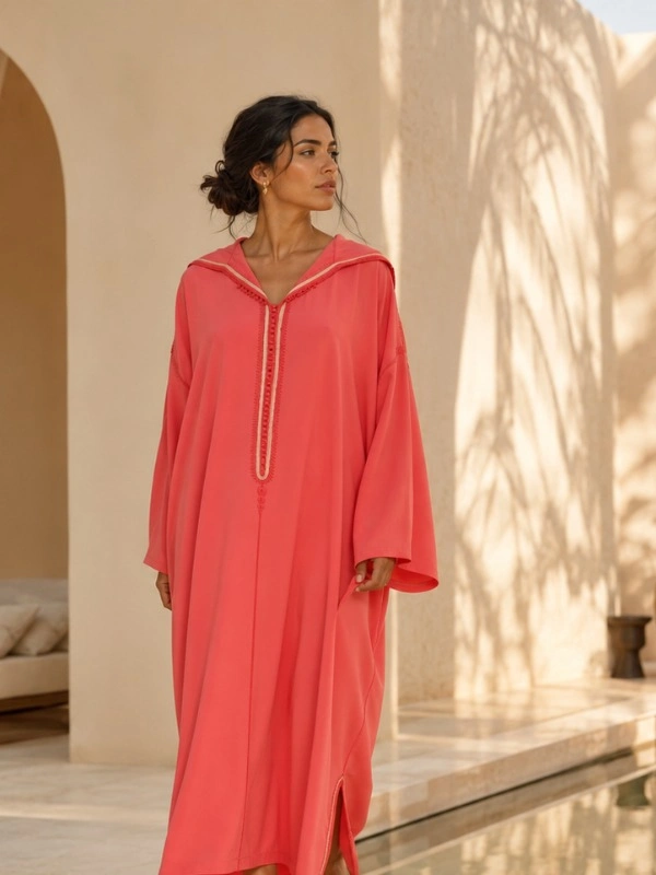 Djellaba Pétale de Corail AD