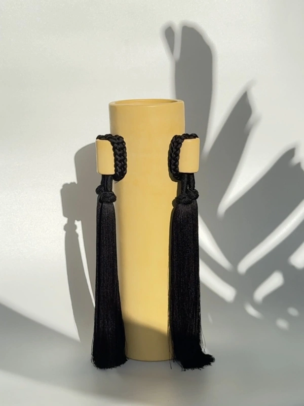Choucha Vase - Waxed Yellow Yed Pottery