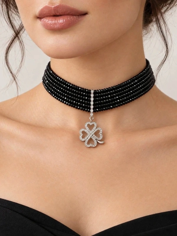 Collier Trèfle Nocturne