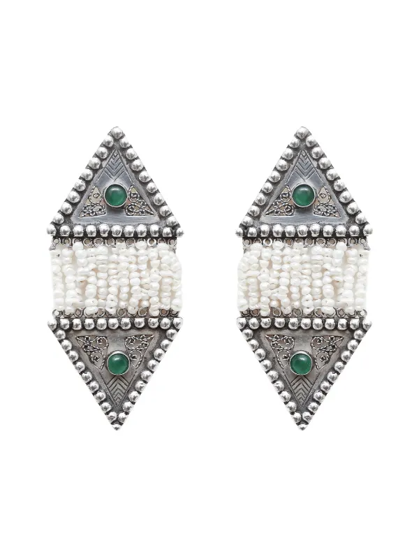 Boucles d’oreilles Jade Rain Pearl – Image 2